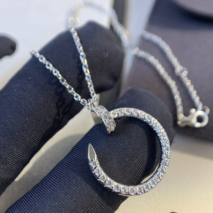 [Zalyn Jewelry ]JUSTE NECKLACE SILVER DIAMONDS
