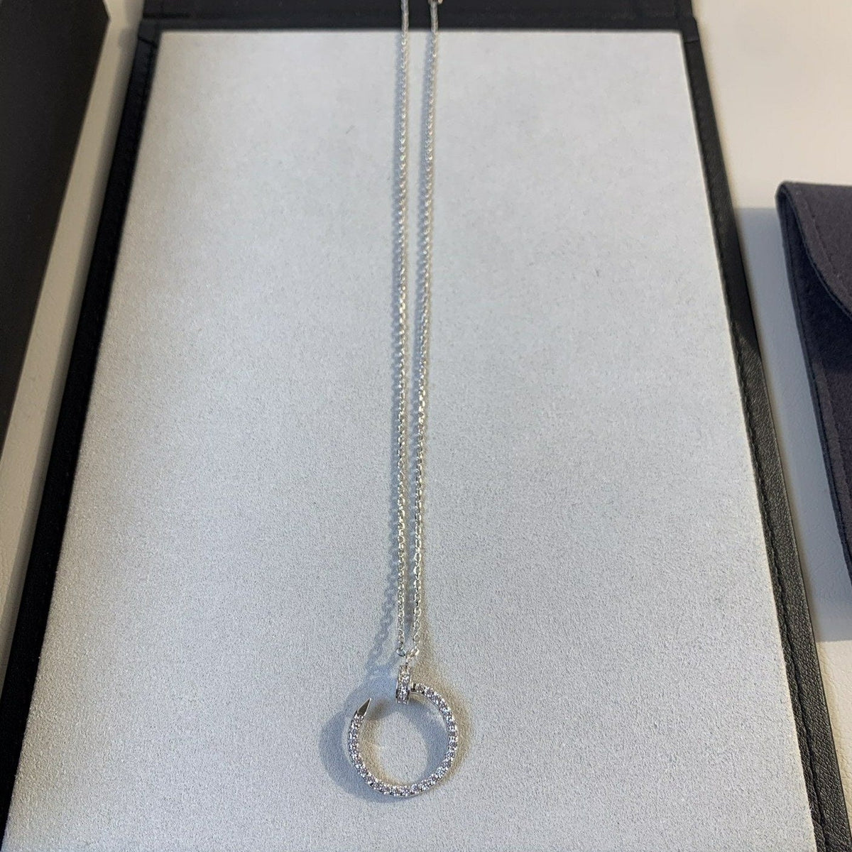[Zalyn Jewelry ]JUSTE NECKLACE SILVER DIAMONDS