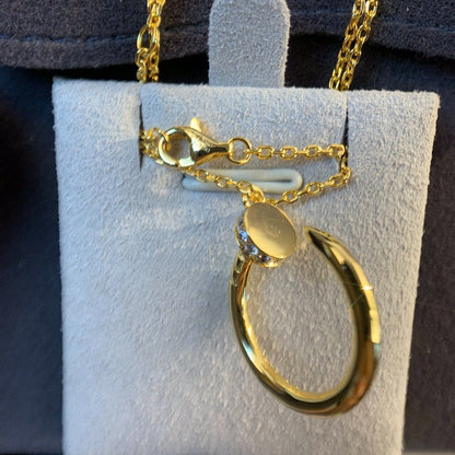 [Zalyn Jewelry ]JUSTE NECKLACE GOLD DIAMONDS