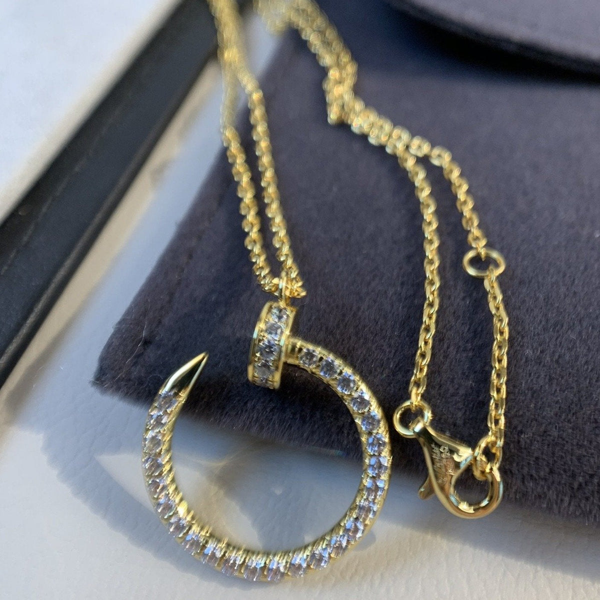 [Zalyn Jewelry ]JUSTE NECKLACE GOLD DIAMONDS