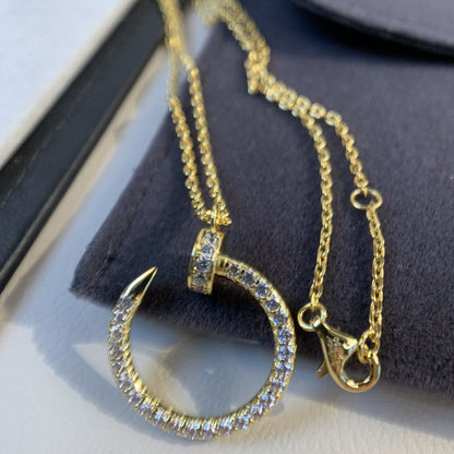 [Zalyn Jewelry ]JUSTE NECKLACE GOLD DIAMONDS