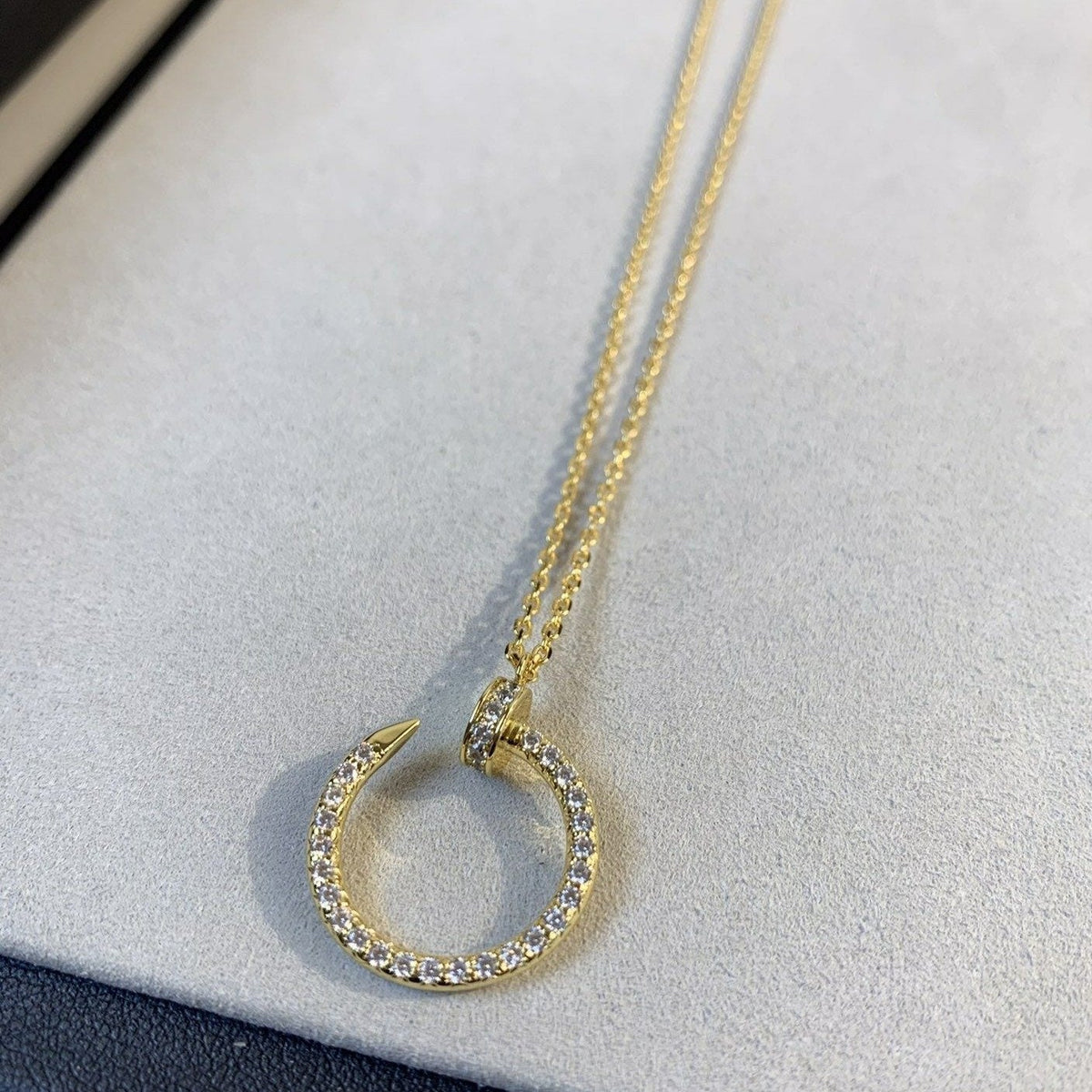 [Zalyn Jewelry ]JUSTE NECKLACE GOLD DIAMONDS