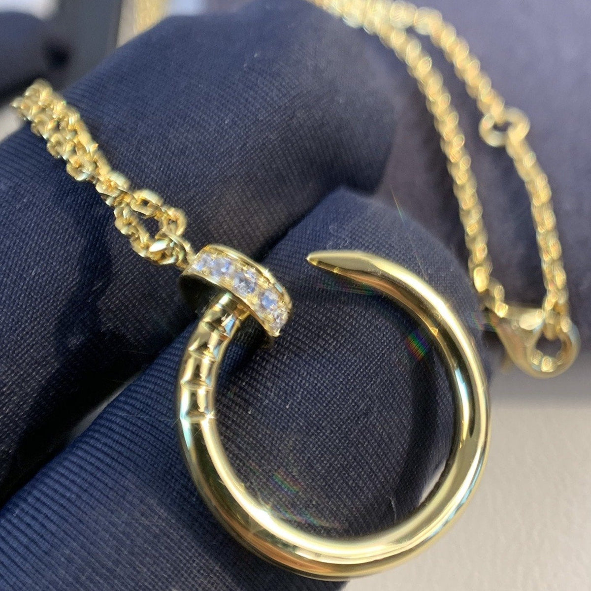 [Zalyn Jewelry ]JUSTE NECKLACE GOLD DIAMONDS