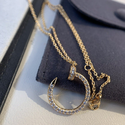 [Zalyn Jewelry ]JUSTE NECKLACE PINK GOLD DIAMONDS