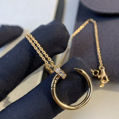 [Zalyn Jewelry ]JUSTE NECKLACE PINK GOLD DIAMONDS