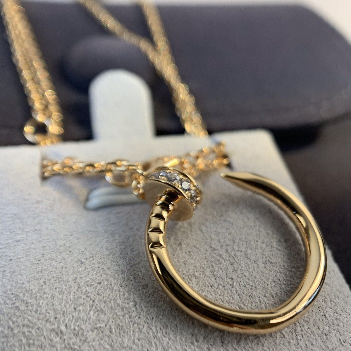 [Zalyn Jewelry ]JUSTE NECKLACE PINK GOLD DIAMONDS