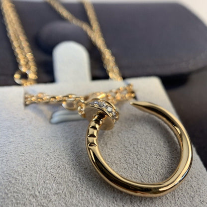 [Zalyn Jewelry ]JUSTE NECKLACE PINK GOLD DIAMONDS