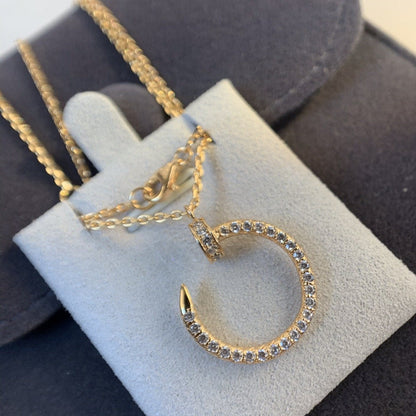 [Zalyn Jewelry ]JUSTE NECKLACE PINK GOLD DIAMONDS