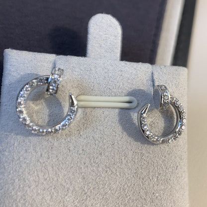 [Zalyn Jewelry ]JUSTE EARRINGS SILVER DIAMONDS