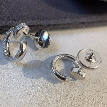 [Zalyn Jewelry ]JUSTE EARRINGS SILVER DIAMONDS