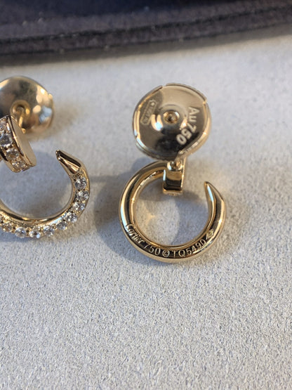 [Zalyn Jewelry ]JUSTE EARRINGS GOLD DIAMONDS