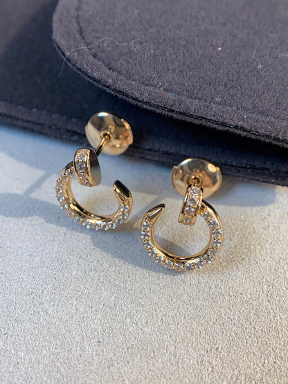 [Zalyn Jewelry ]JUSTE EARRINGS GOLD DIAMONDS