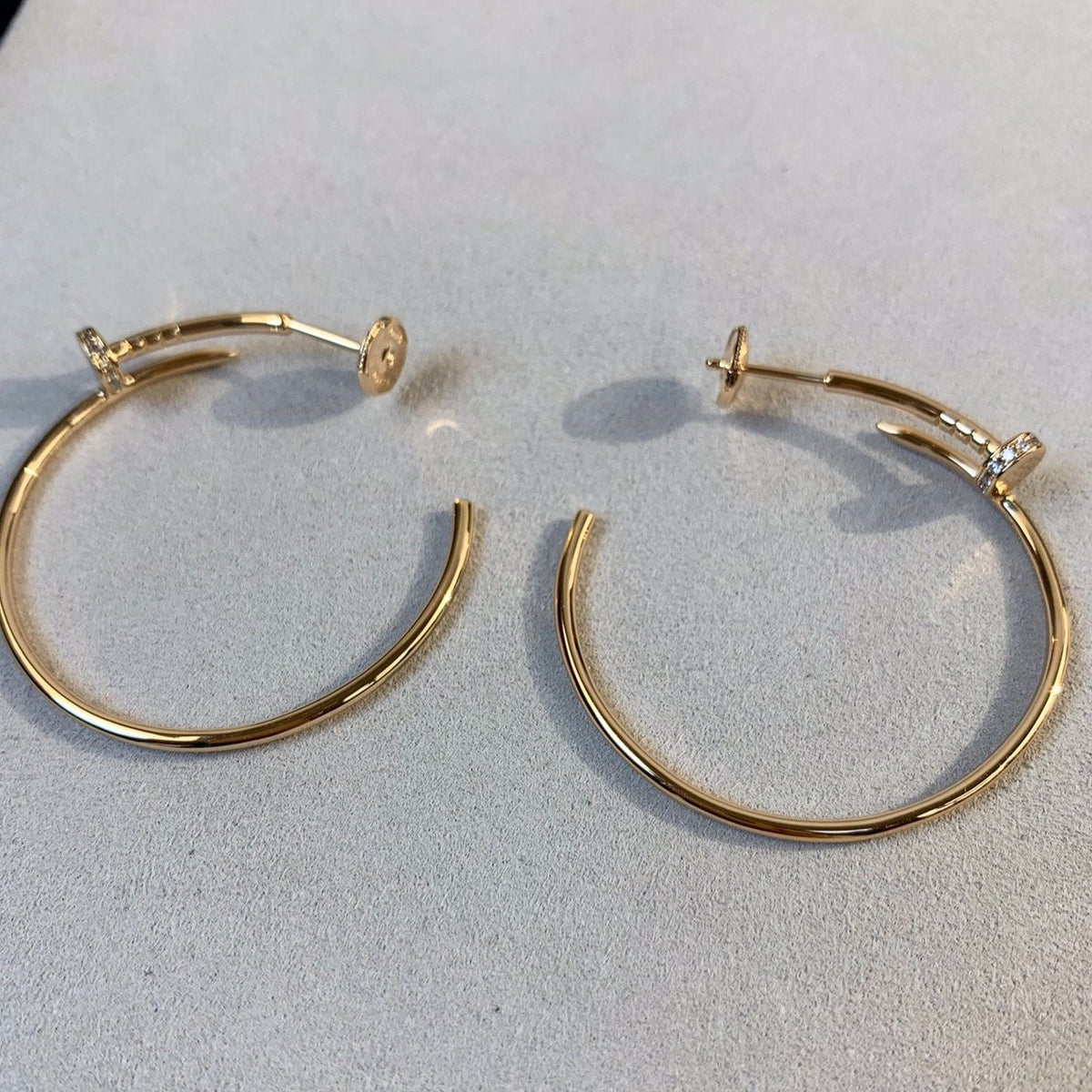 [Zalyn Jewelry ]JUSTE EARRINGS GOLD DIAMONDS 1.8MM