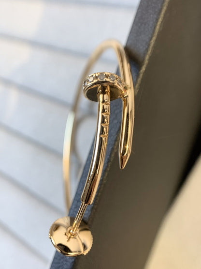 [Zalyn Jewelry ]JUSTE EARRINGS GOLD DIAMONDS 1.8MM