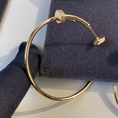 [Zalyn Jewelry ]JUSTE EARRINGS GOLD DIAMONDS 1.8MM