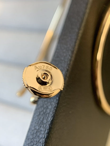 [Zalyn Jewelry ]JUSTE EARRINGS GOLD DIAMONDS 1.8MM