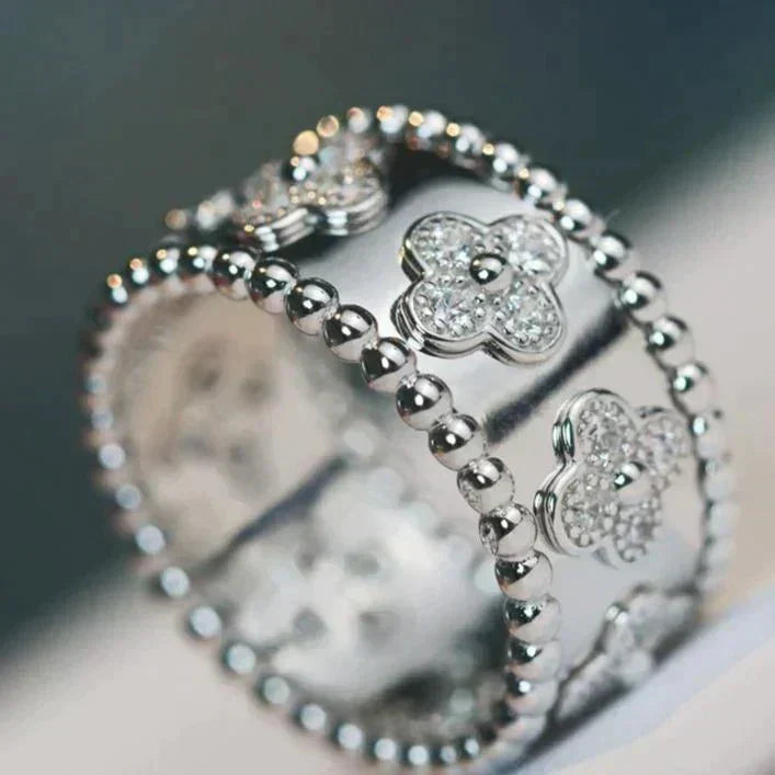 [Zalyn Jewelry ]CLOVER KALEIDOSCOPE RING 10MM