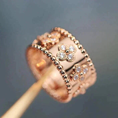 [Zalyn Jewelry ]CLOVER KALEIDOSCOPE RING 10MM