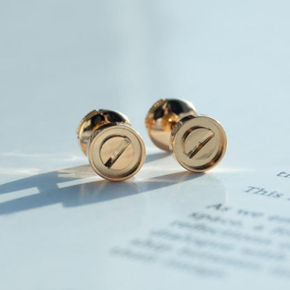 [Zalyn Jewelry ]LOVE EARRINGS PINK GOLD 10MM