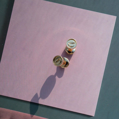 [Zalyn Jewelry ]LOVE EARRINGS PINK GOLD 10MM