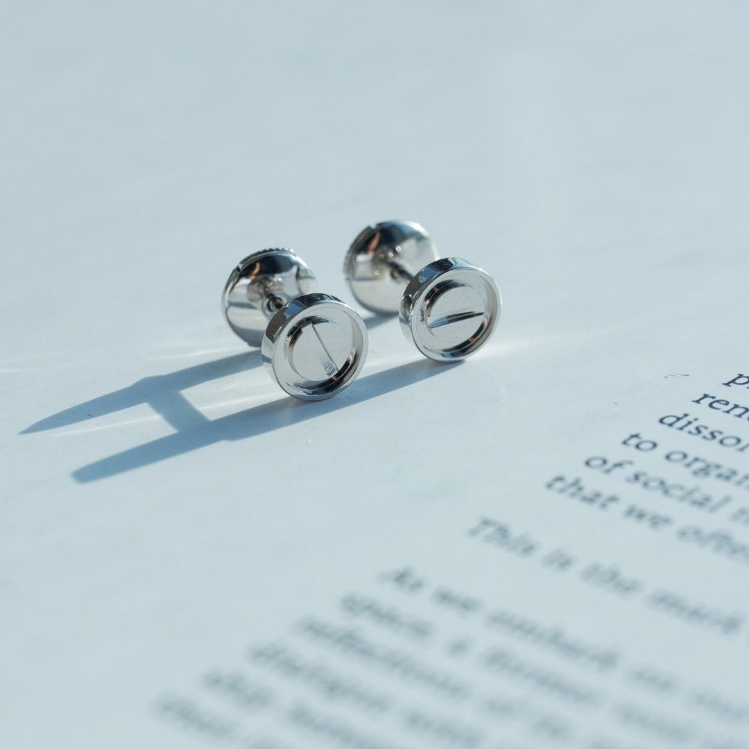 [Zalyn Jewelry ]LOVE EARRINGS SILVER 10MM