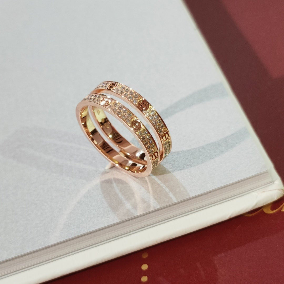 [Zalyn Jewelry ]LOVE RING 2.65MM DIAMOND