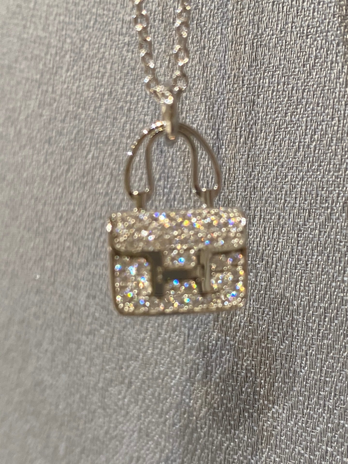 [Zalyn]CONSTANCE PEDANT DIAMOND NECKLACE