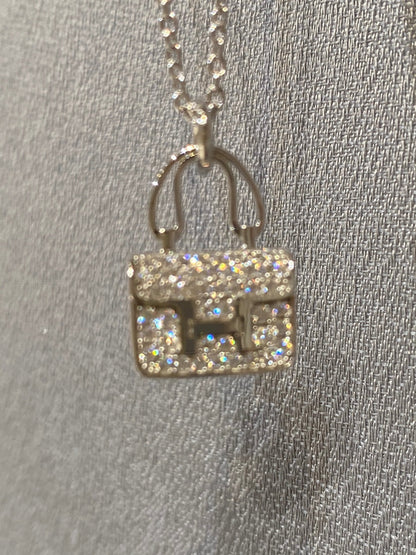 [Zalyn]CONSTANCE PEDANT DIAMOND NECKLACE