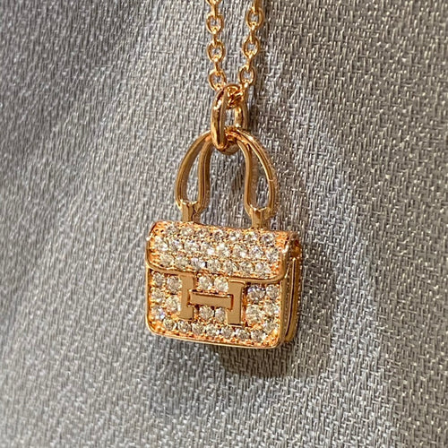 [Zalyn]CONSTANCE PEDANT DIAMOND NECKLACE