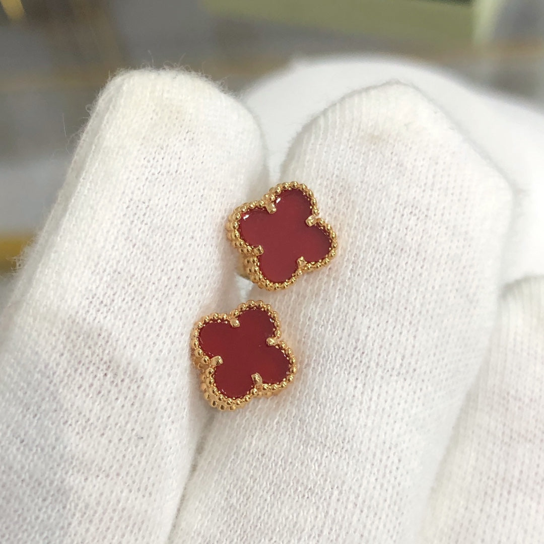 [Zalyn Jewelry ]CLOVER MINI GOLD EARRINGS