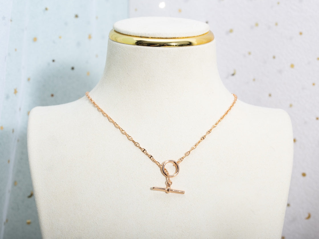 [Zalyn]ECHAPPEE NECKLACE ROSE GOLD