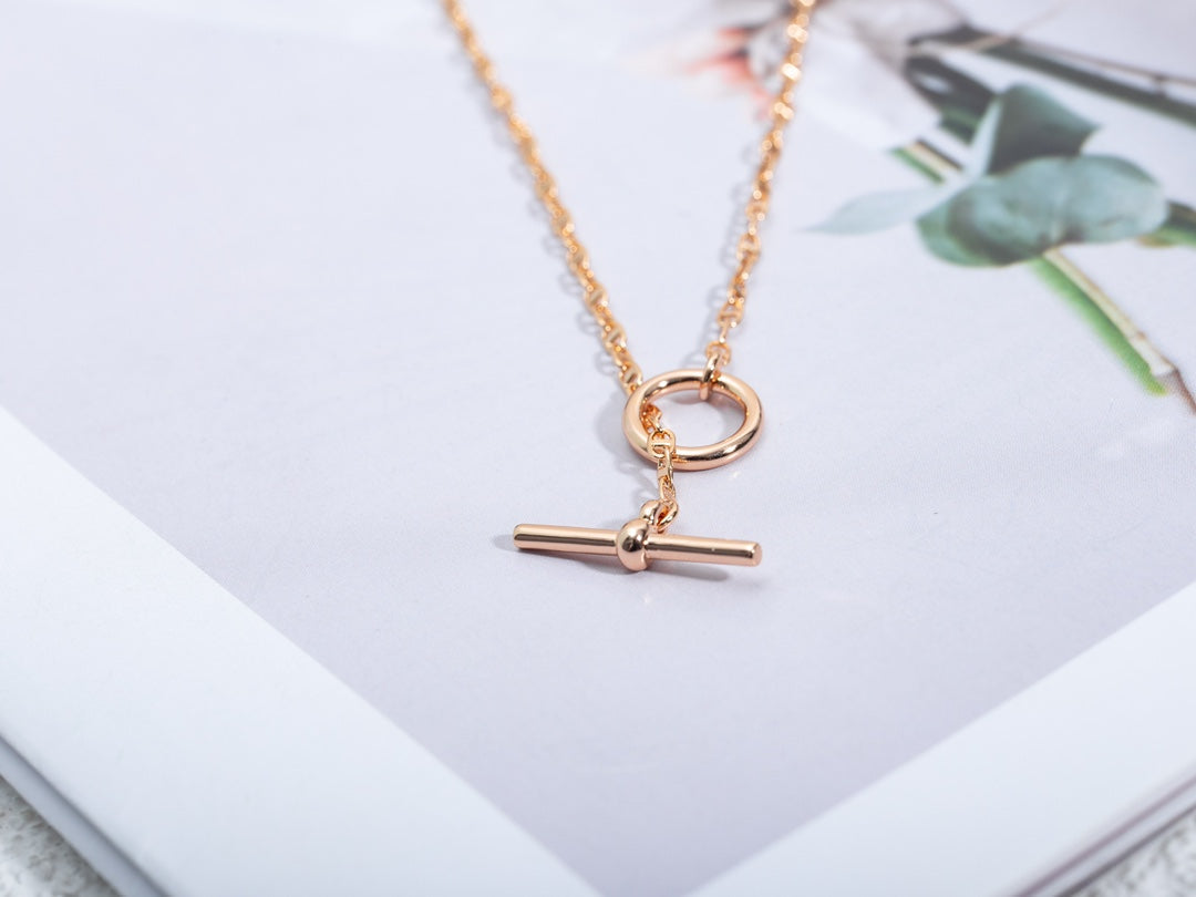 [Zalyn]ECHAPPEE NECKLACE ROSE GOLD