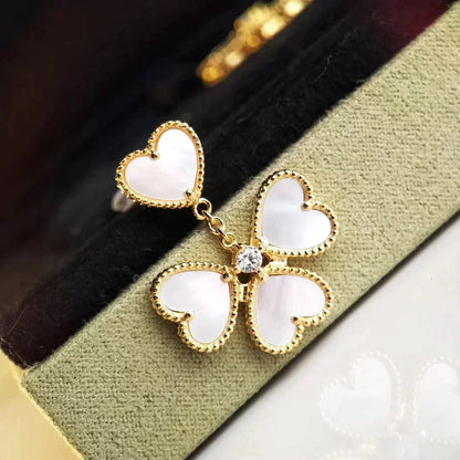 [Zalyn Jewelry ]CLOVER SWEET WHITE MOP EARRINGS
