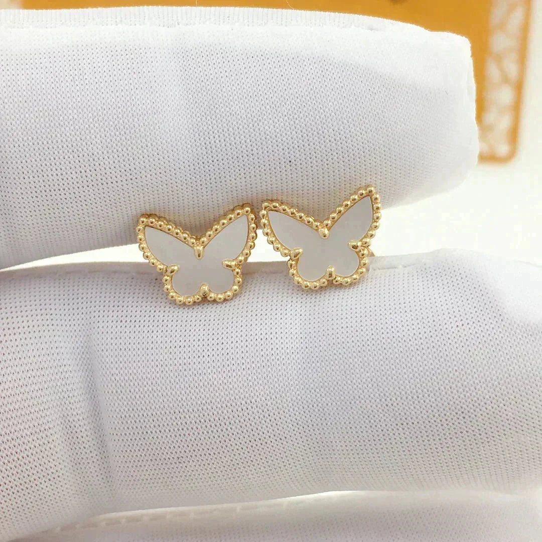 [Zalyn Jewelry ]SWEET BUTTERFLY MOP EARSTUDS
