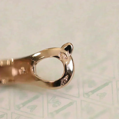 [Zalyn Jewelry ]CLOVER MEDIUM 1 MOTIFS FUll DIAMOND EARRINGS