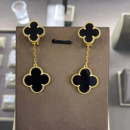 [Zalyn Jewelry ]CLOVER 2 MOTIFS  EARRINGS (MULTIPLE CHOICESC
