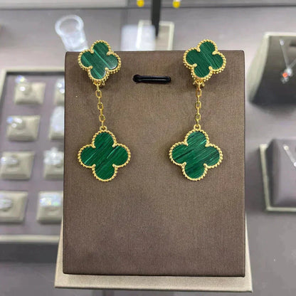 [Zalyn Jewelry ]CLOVER 2 MOTIFS  EARRINGS (MULTIPLE CHOICESC