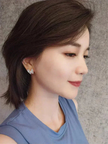 [Zalyn Jewelry ]BUTTERFLY MOP DIAMOND EARRINGS