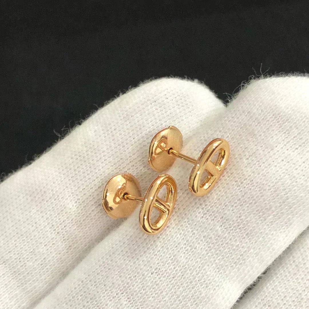 [Zalyn]CHAINE SMALL EARRINGS GOLD AND SILVER