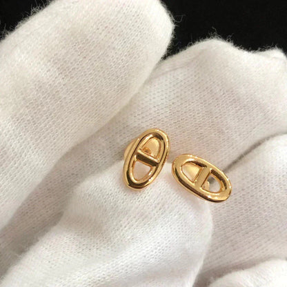 [Zalyn]CHAINE SMALL EARRINGS GOLD AND SILVER