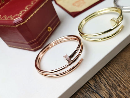 [Zalyn Jewelry ]JUSTE BRACELET 3.5MM DOUBLE ROW DIAMOND
