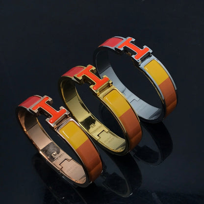 [Zalyn]H BRACELET ORANGE RAINBOW CERAMIC