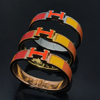 [Zalyn]H BRACELET ORANGE RAINBOW CERAMIC