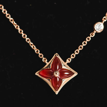 [Zalyn]STAR NECKLACE ROSE GOLD 1 DIAMOND