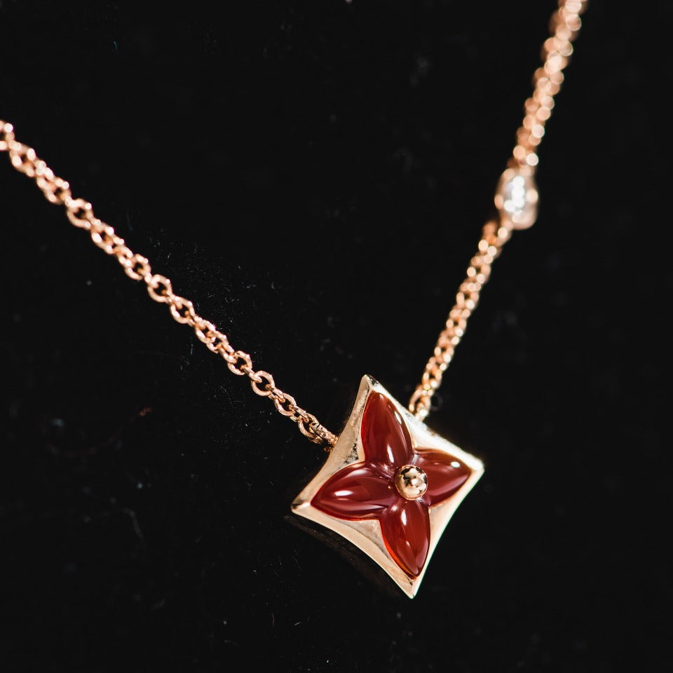 [Zalyn]STAR NECKLACE ROSE GOLD 1 DIAMOND
