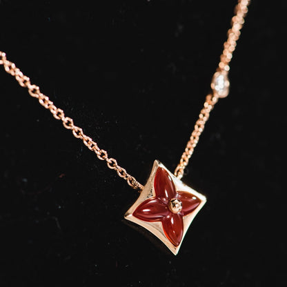 [Zalyn]STAR NECKLACE ROSE GOLD 1 DIAMOND