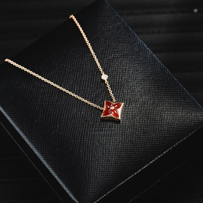 [Zalyn]STAR NECKLACE ROSE GOLD 1 DIAMOND