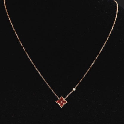 [Zalyn]STAR NECKLACE ROSE GOLD 1 DIAMOND