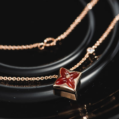 [Zalyn]STAR NECKLACE ROSE GOLD 1 DIAMOND