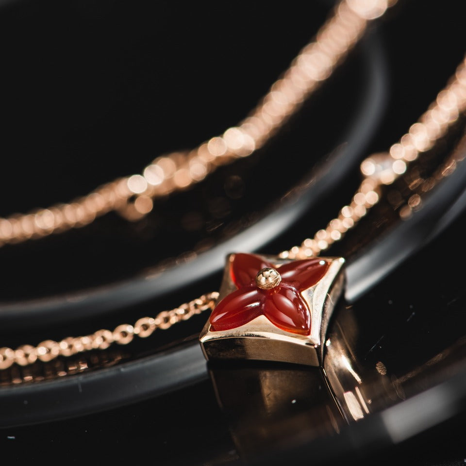 [Zalyn]STAR NECKLACE ROSE GOLD 1 DIAMOND